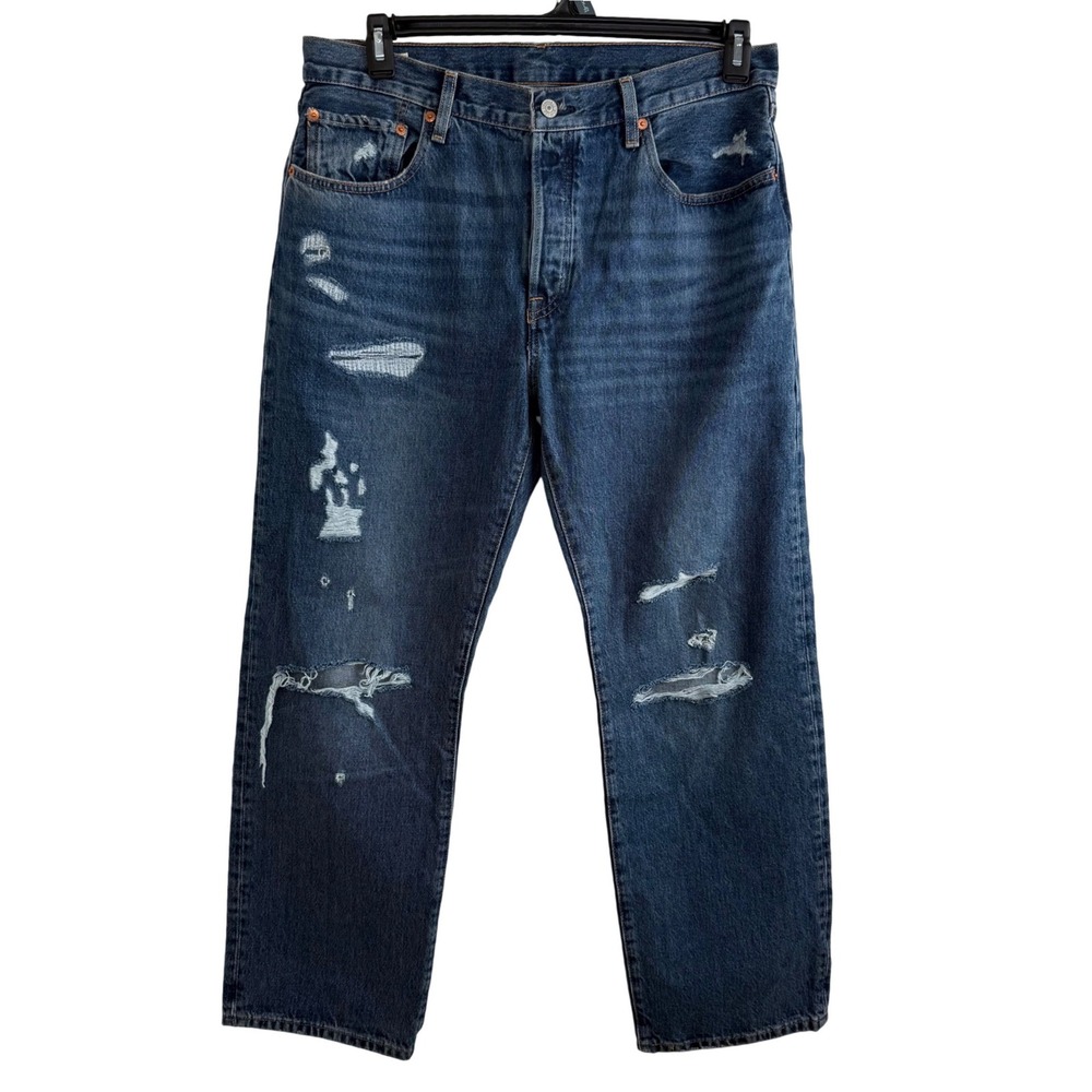 Levi's 501 Original‎ Jeans 31x30 Blue Distressed Rugged Grunge Streetwear Denim